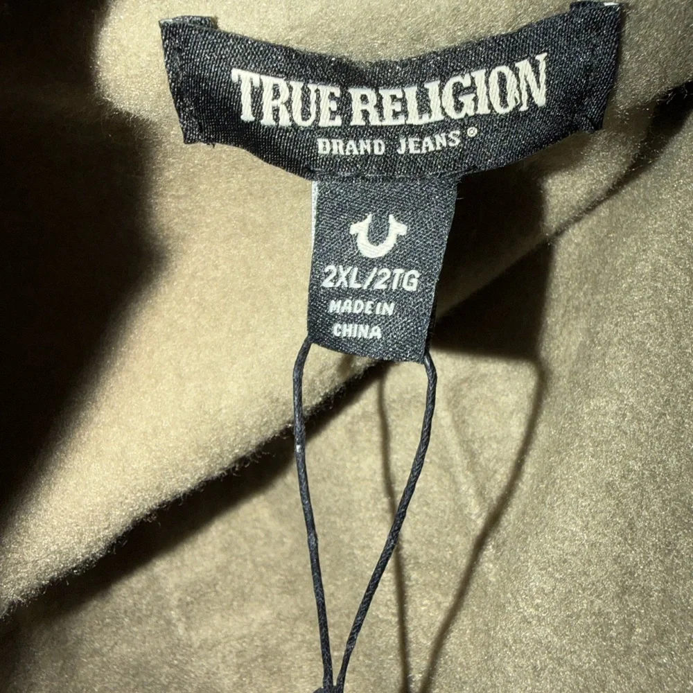 New True Religion TNL Puff Buddha Zip Hoodie XXL Kalamata Green